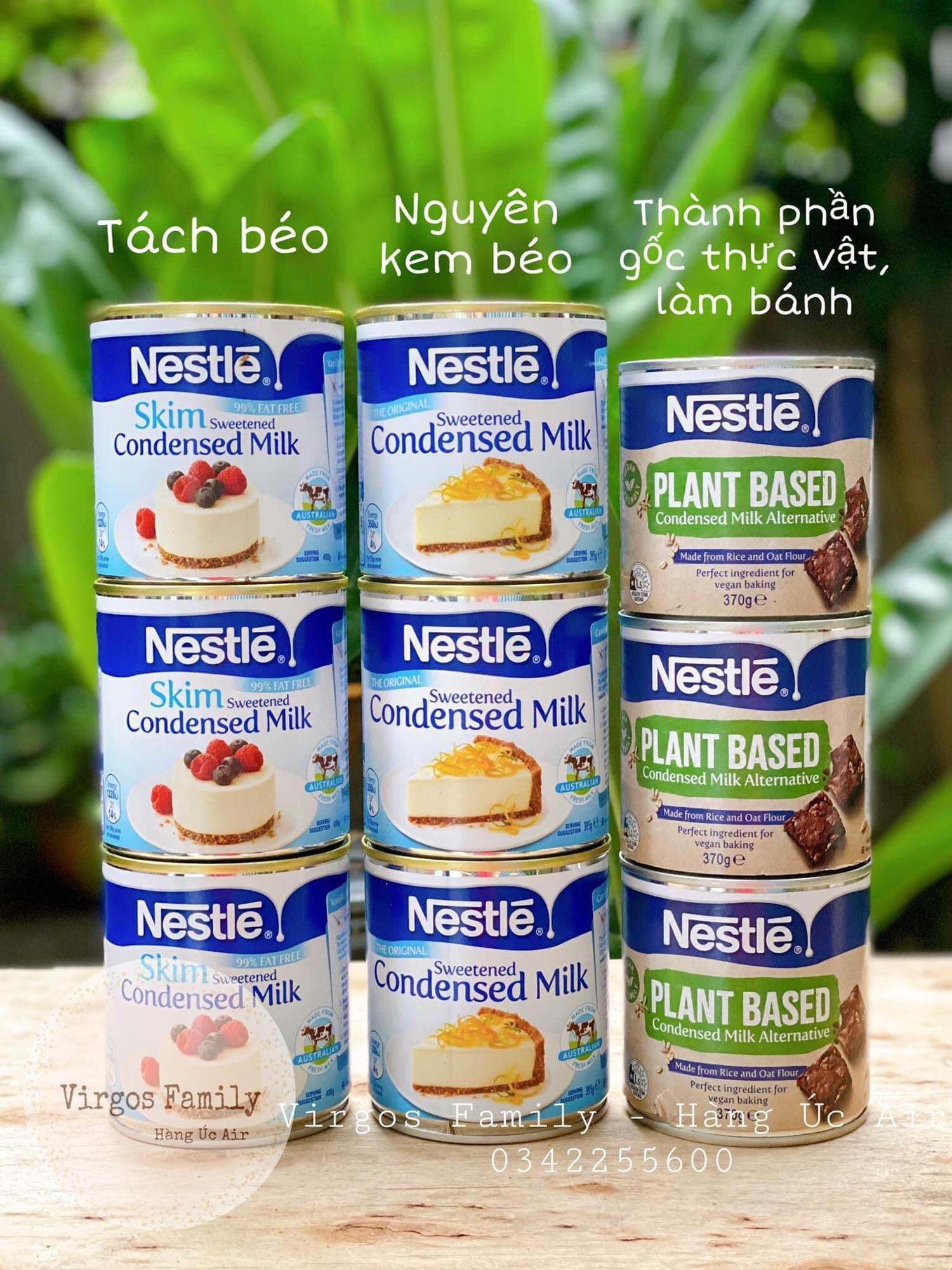 Sữa đặc tách béo/ nguyên kem/ làm bánh Nestle Úc Condensed Milk