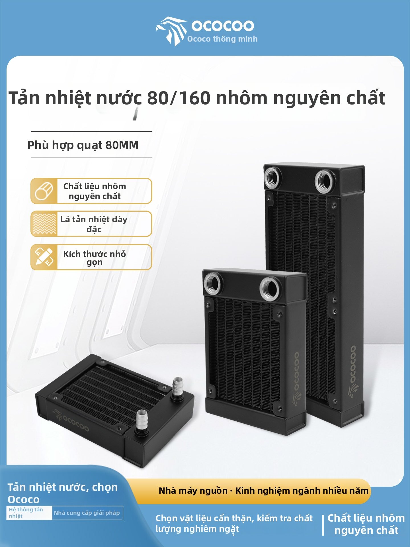 Pure Aluminum Radiator for Mini PC Giá 195,000 Đồng*Miễn phí vận chuyển