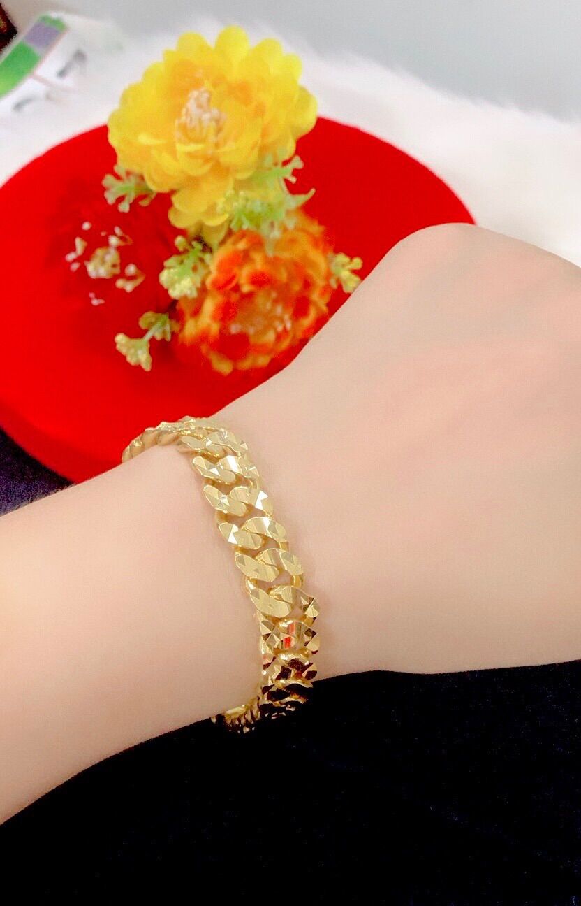 Lắc tay nữ kiểu xích mạ vàng 18k cao cấp mẫu mới về