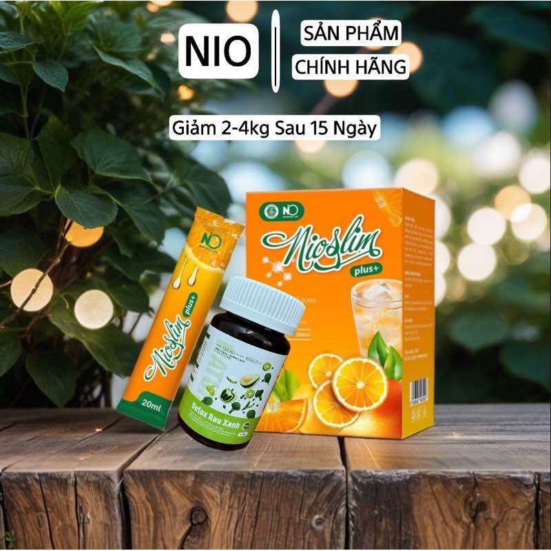 SIRO Giảm cân Nioslim plus chính hãng kèm detox rau cũ ( Liệu Trình 15 ngày giảm 2-5kg)