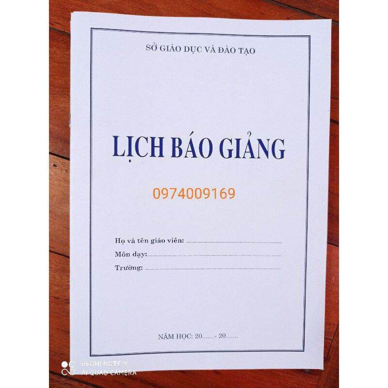 Lịch báo giảng cấp 2, cấp 3