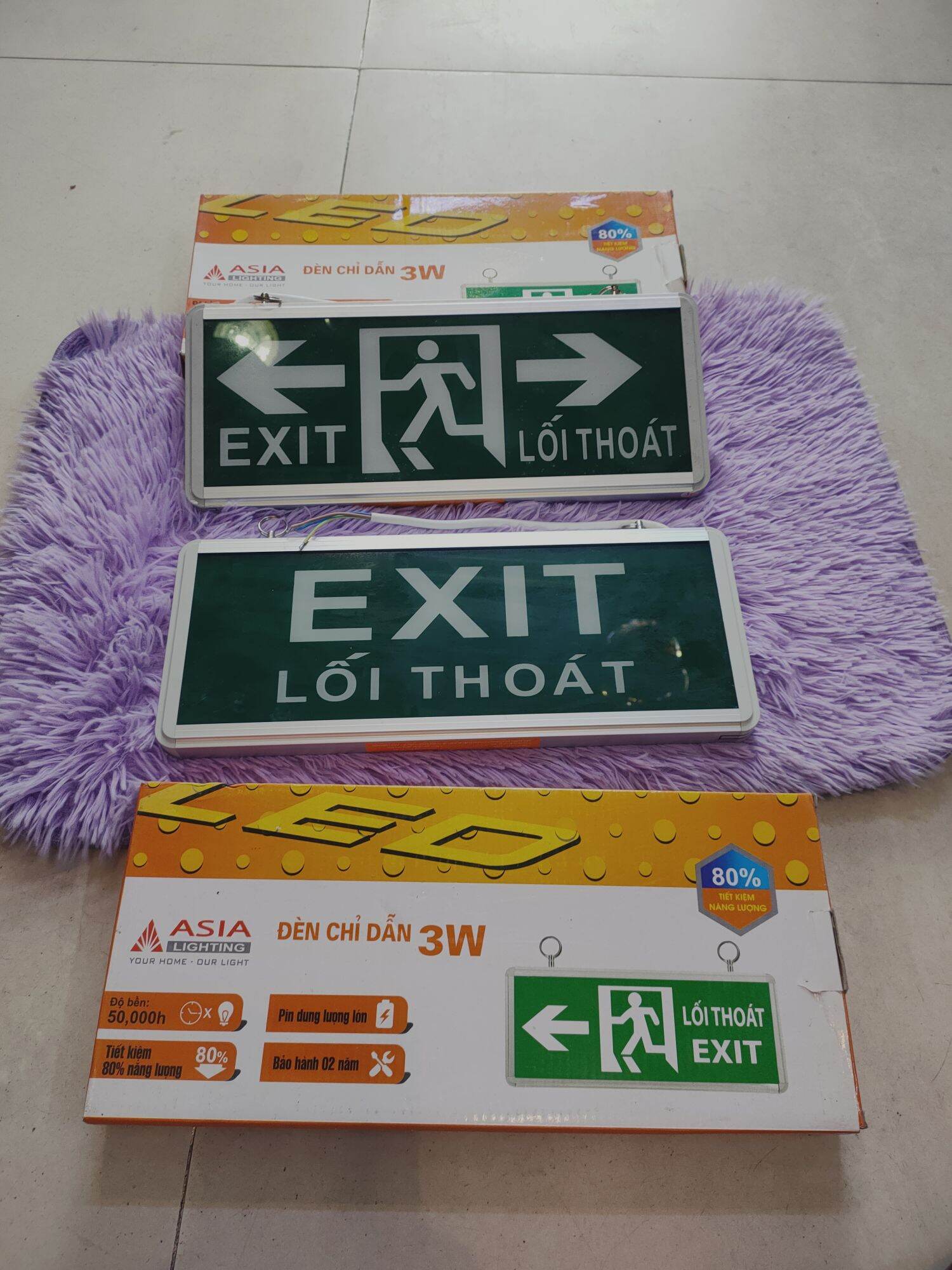 Đèn exit, thoát hiểm các loại asia