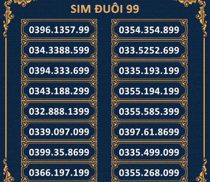 SIM Vào Mạng Số Đẹp giá rẻ