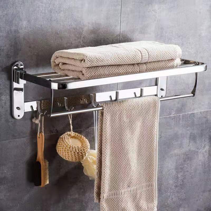 Gía treo khăn- Vắt khăn đa năng inox sus 304 dùng cho nhà tắm khách sạn và hộ gia đình