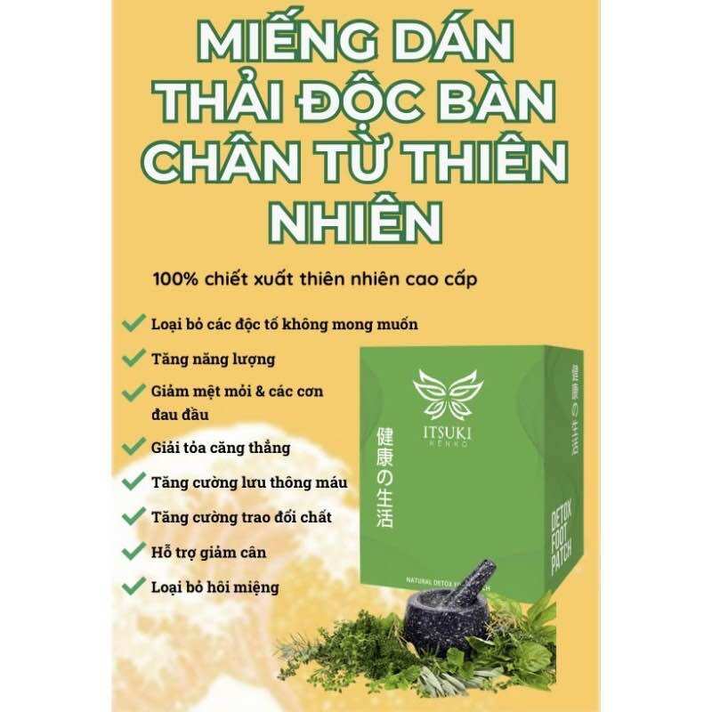 MIẾNG DÁN THẢI ĐỘC BÀN CHÂN ITSUKI KENKO FOOF PATCH - Hộp 40 miếng