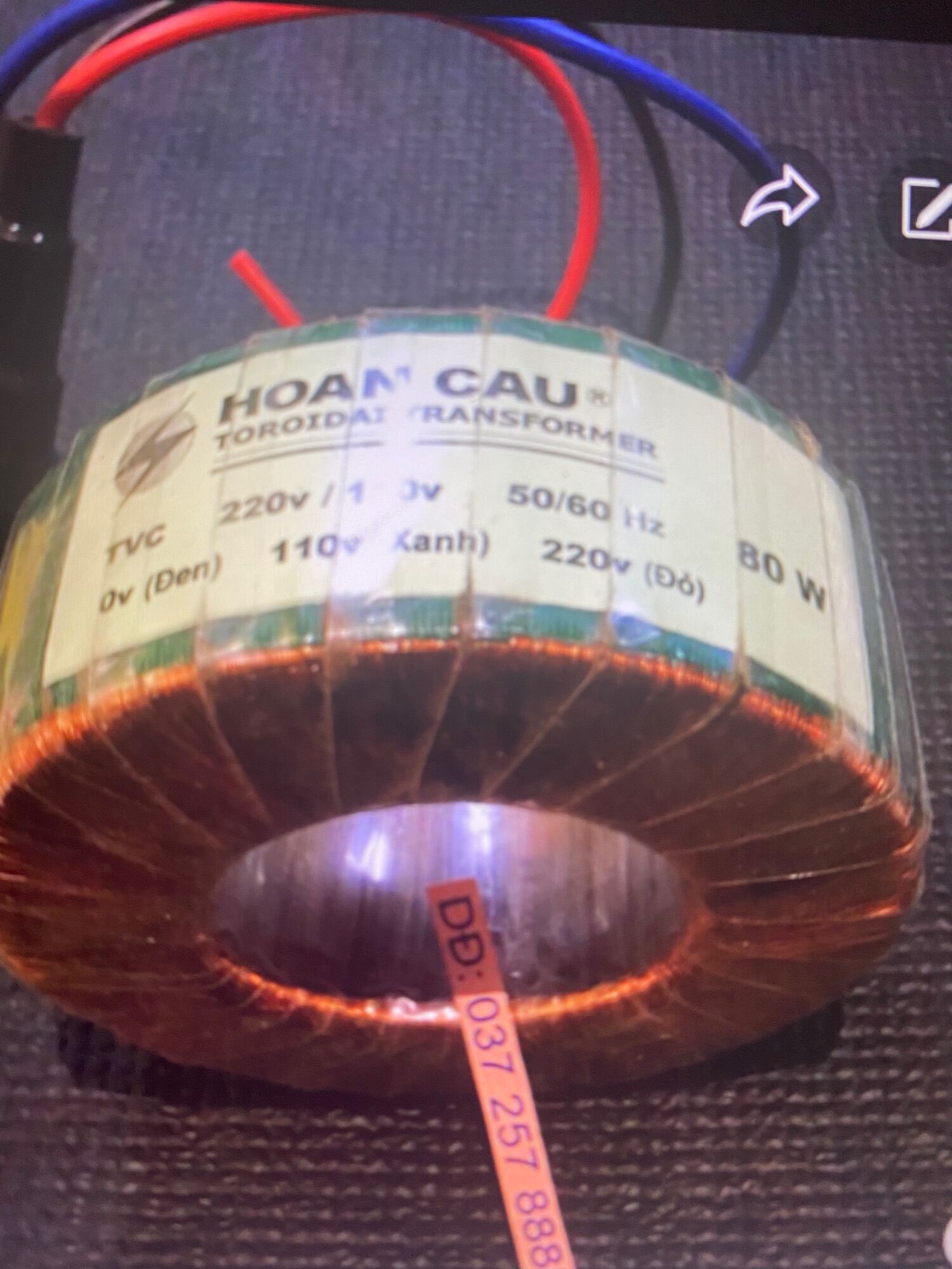 Biến áp xuyến 220 v/110 v -80 w