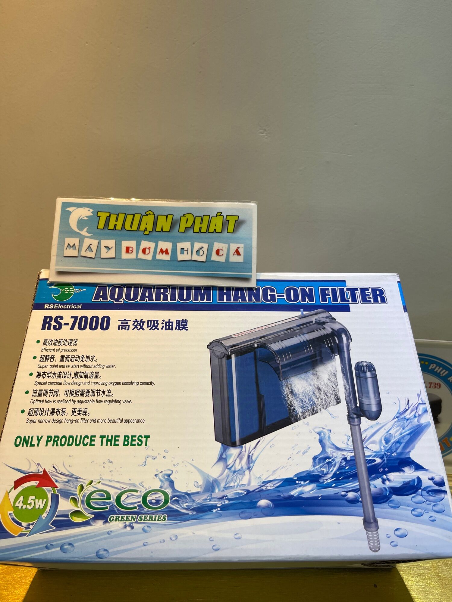 Máy lọc thác, lọc treo hồ cá rs 7000