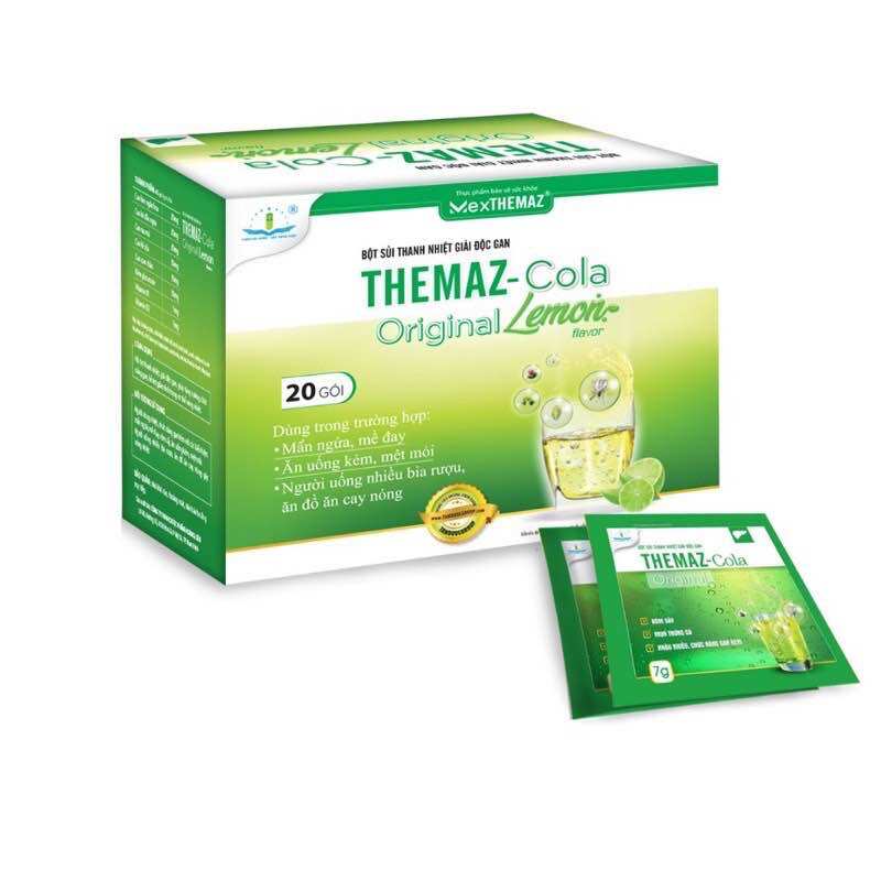 Bột sủi thanh nhiệt Themaz Cola Original Hộp 20 Gói, 30 gói
