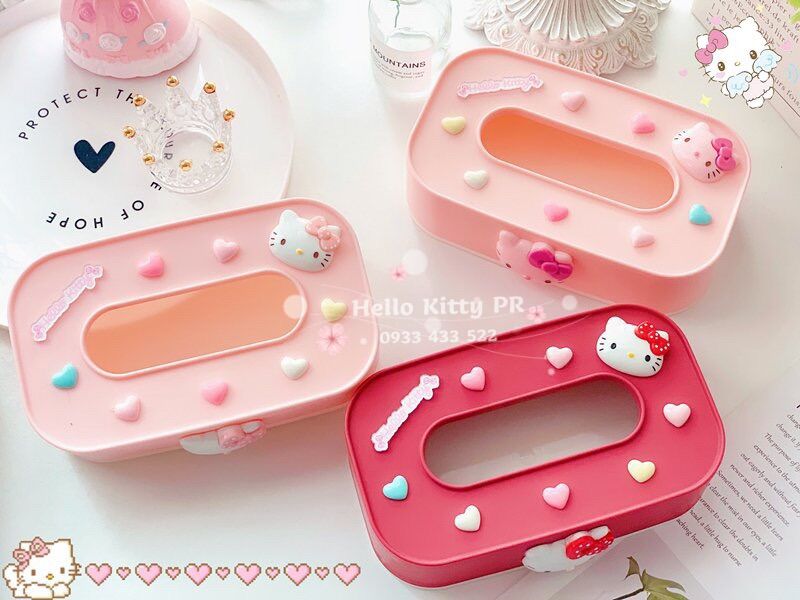 HỘP ĐỰNG KHĂN GIẤY HELLO KITTY - DORAEMON
