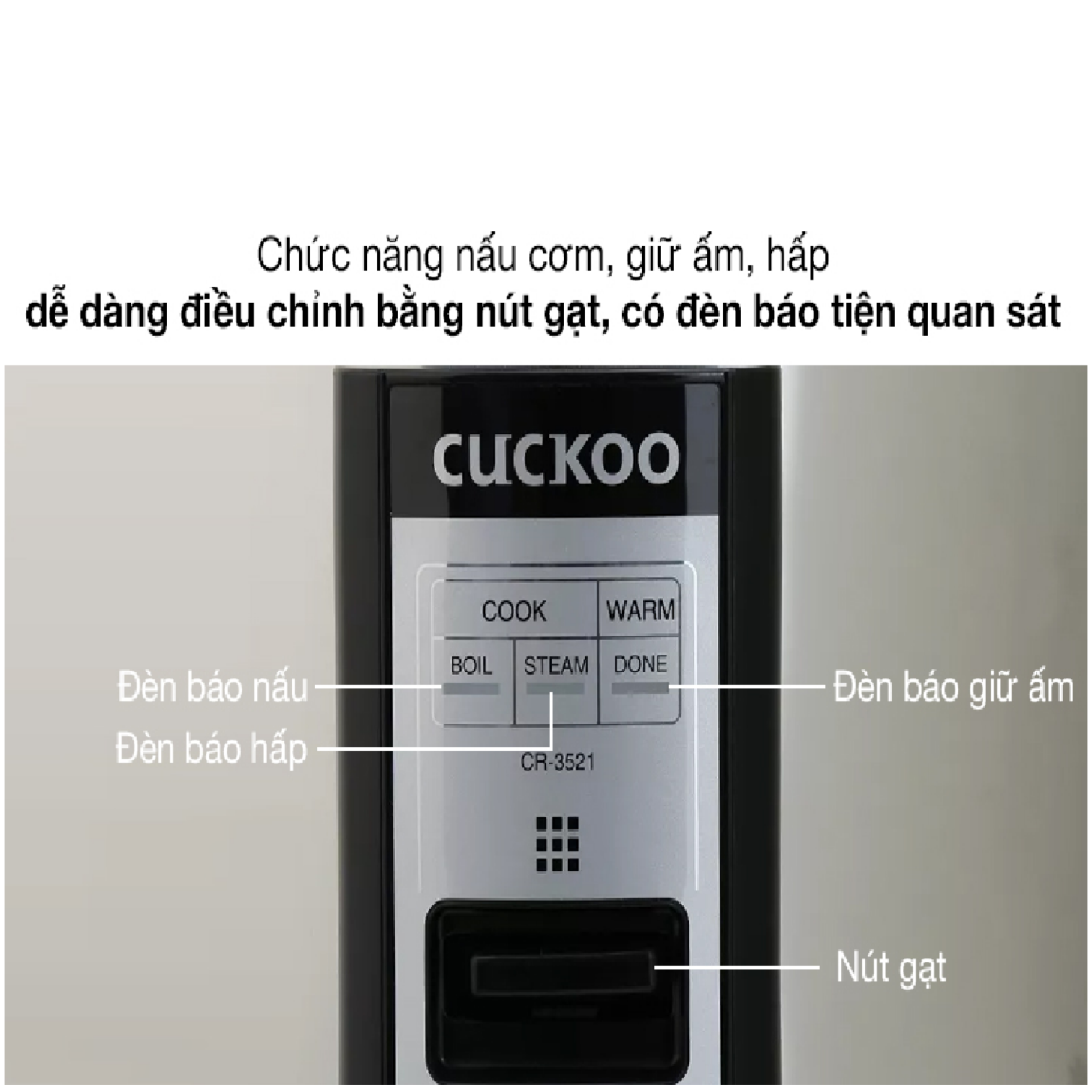 [HCM][Trả góp 0%]Nồi cơm điện Cuckoo 6.3 lít CR-3521S (INOX)( nhập khẩu Hàn Quốc)
