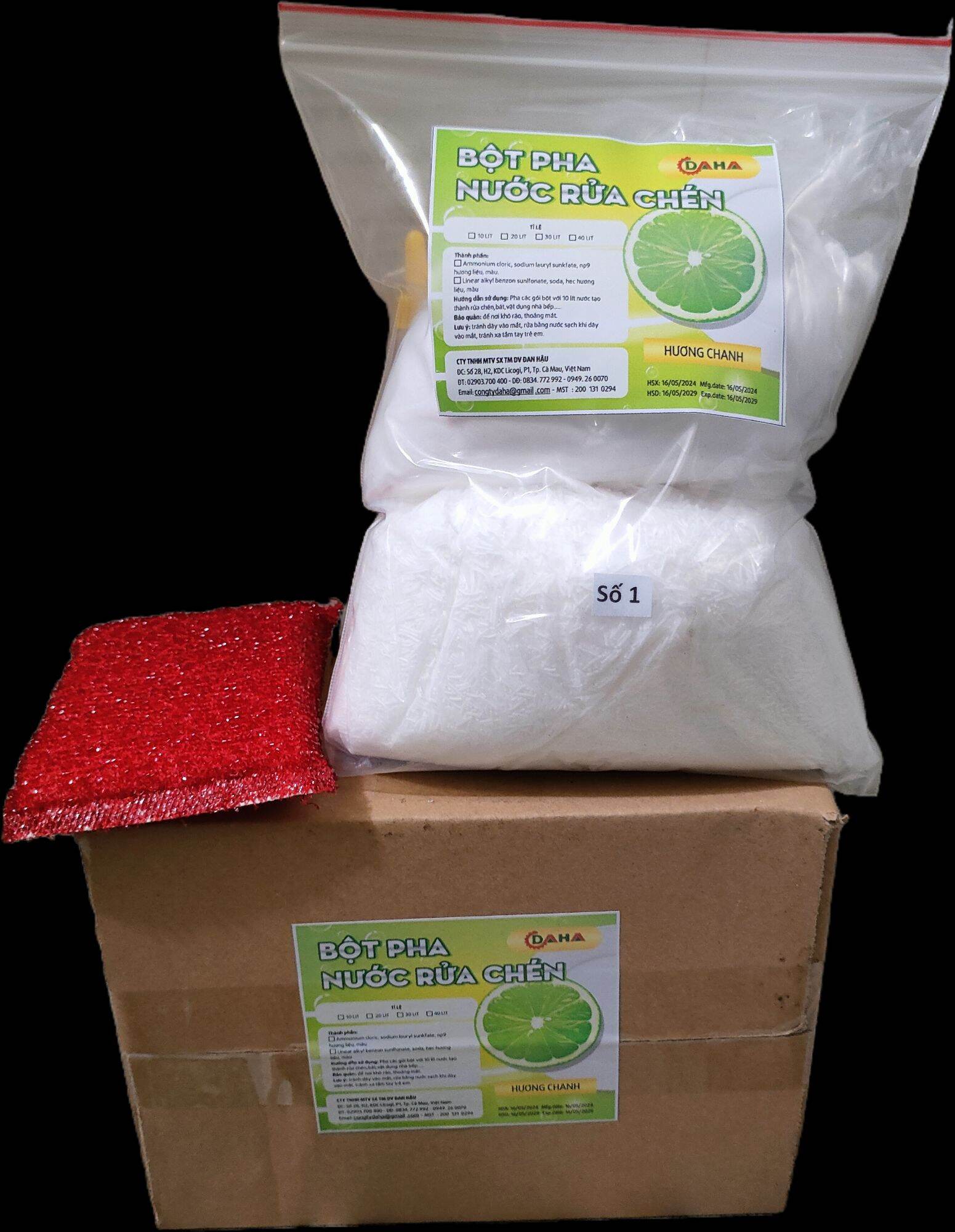 Bột pha nước rửa chén 10l hương chanh tặng cước rửa