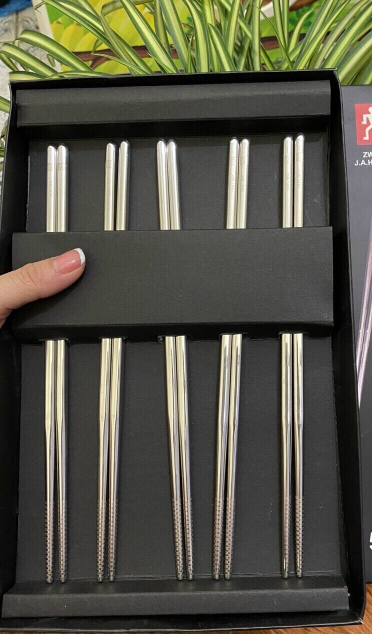 Set 5 đôi đũa inox Đức, xịn đẹp