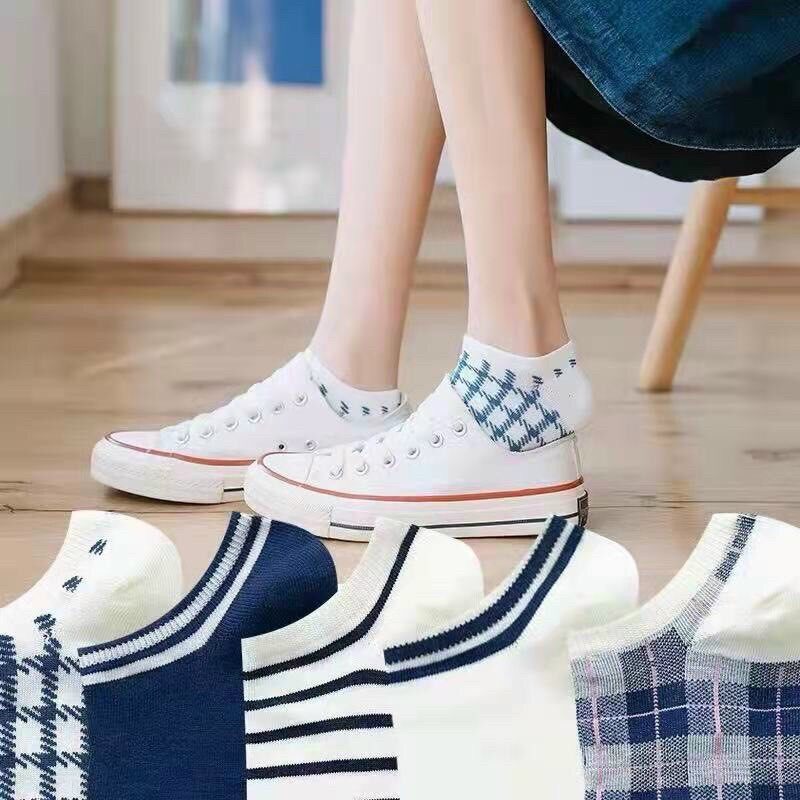 Sét 5 đôi tất - Vớ nữ cổ ngắn phong cách Hàn Quốc