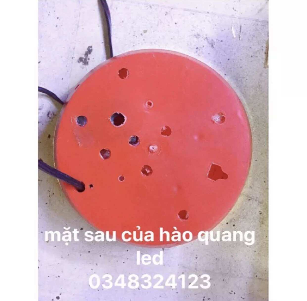 Đèn hào quang thờ phật, led siêu sáng 25cm, nền sen/vạn