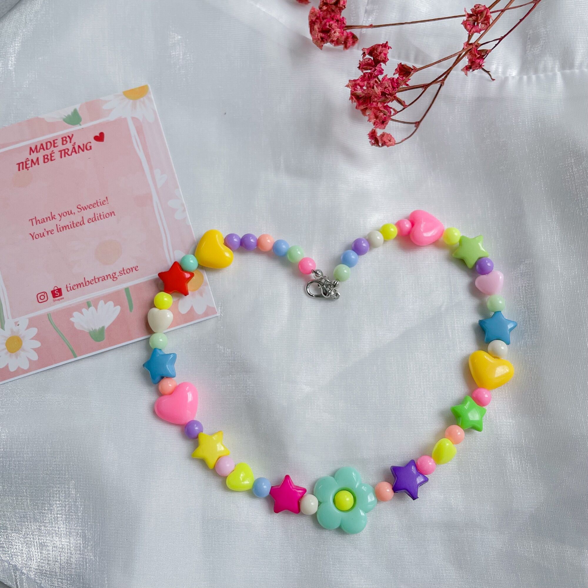 Dây Chuyền Hạt Cườm Nhiều Màu Sắc 🌈