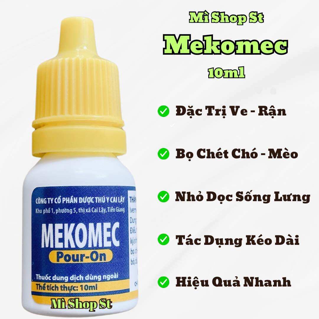 Mekomec thuốc nhỏ ve, rận, bọ chét chó, mèo