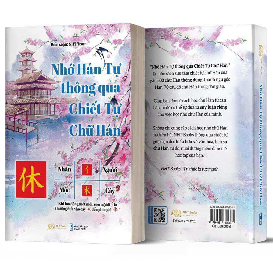 Sách nhớ hán tự thông qua chiết tự chữ hán nht books - mẹo nhớ chữ hán thông qua chiết tự - xuất bản mới 2022- in màu