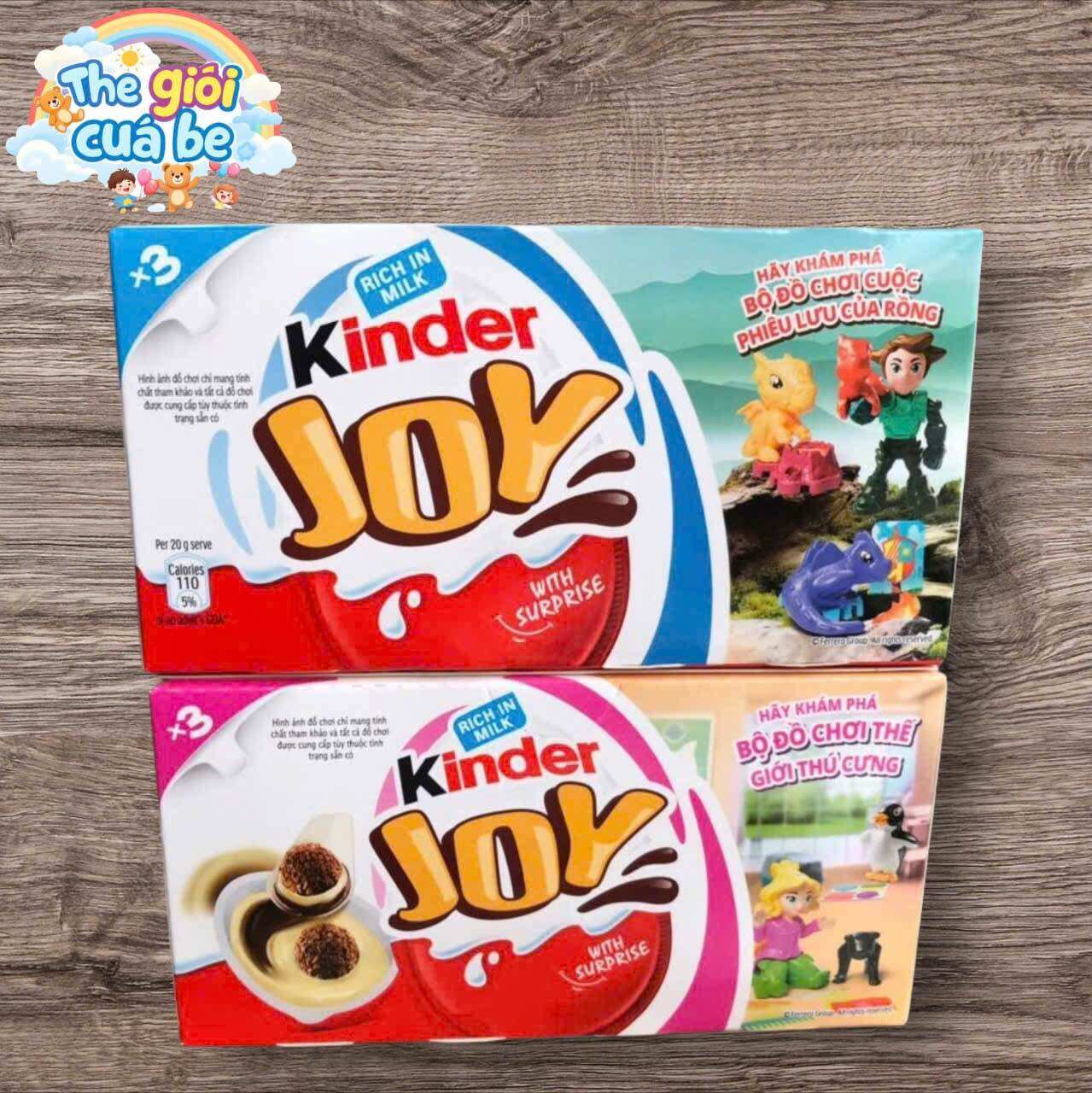 Combo of 3 Kinder Joy Surprise Egg Toy Chocolates. Made in India
