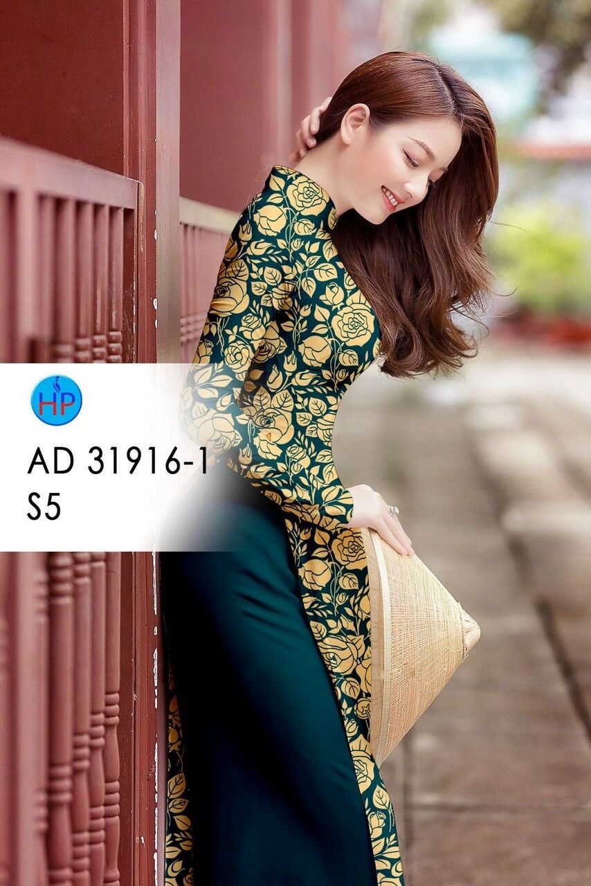 Vải áo dài in hoa Hồng lụa cao cấp