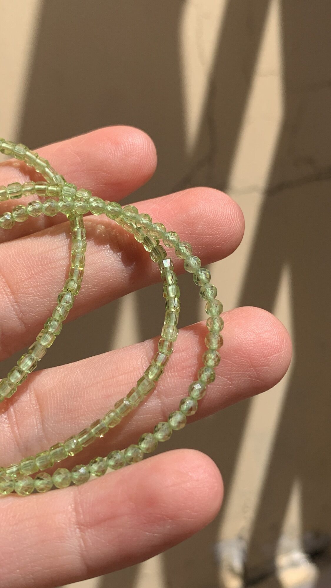 [Peridot] Vòng tay mài giác nhí đá Peridot