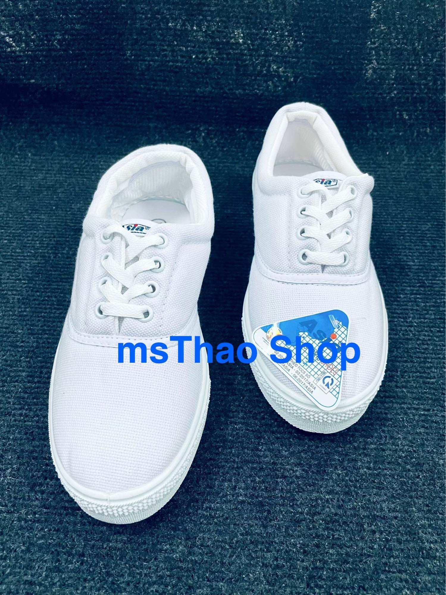 Giày thể dục Cột NAM vải TRẮNG có size 44 thể thao học sinh, lao động Asia