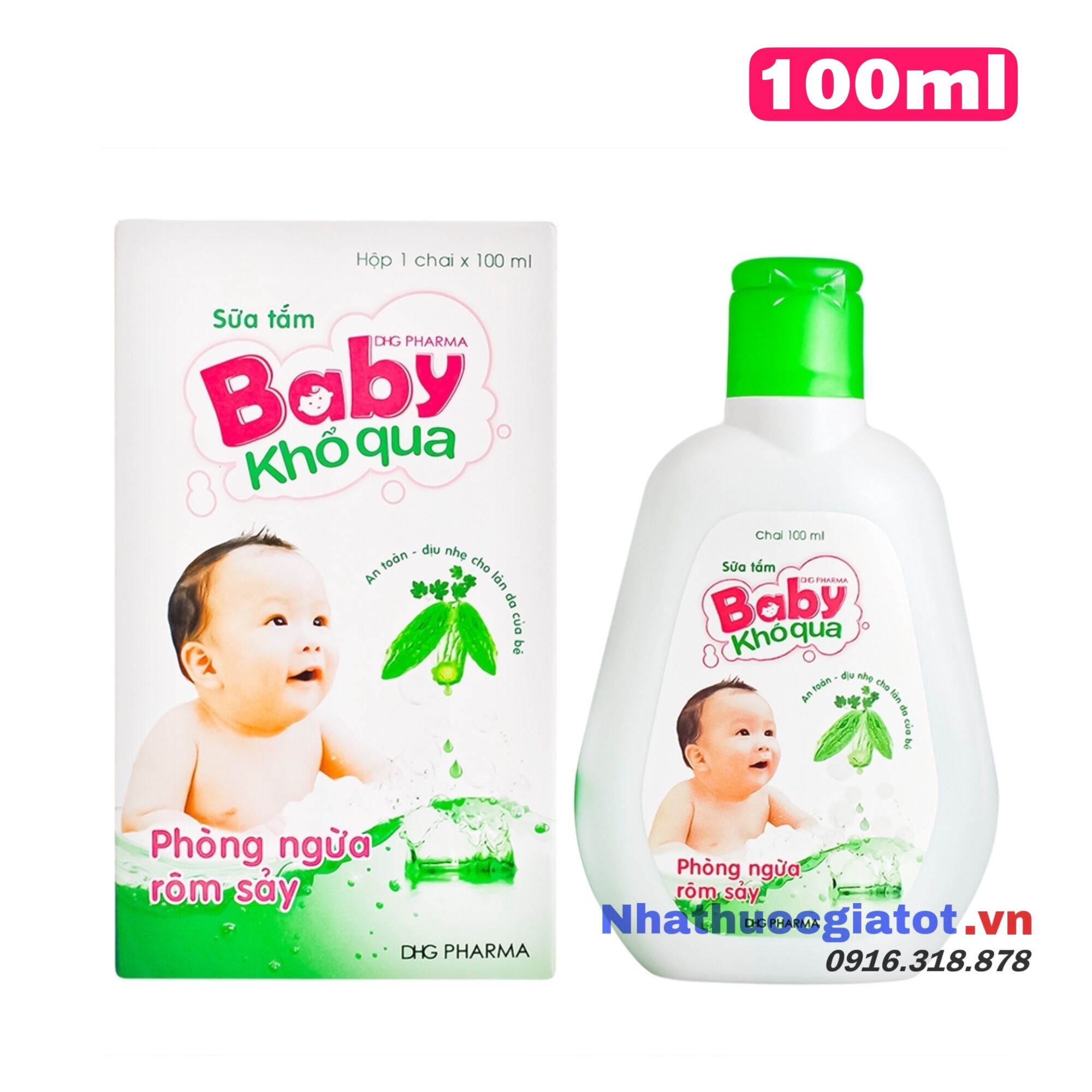 Sữa Tắm Rôm Sảy Baby Khổ Qua Chai 100ml