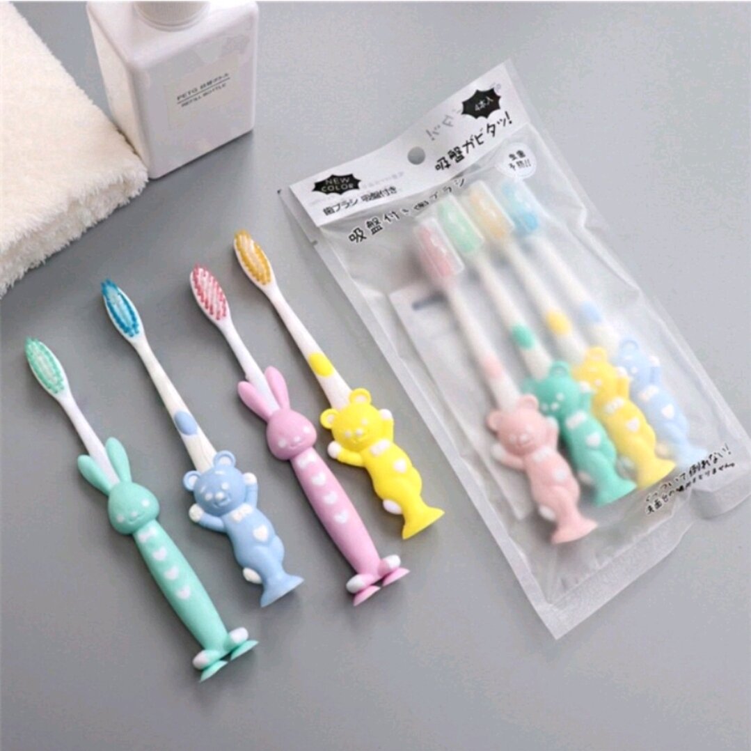 Set 4 bàn chải gấu- bàn chải đánh răng cho bé yêu