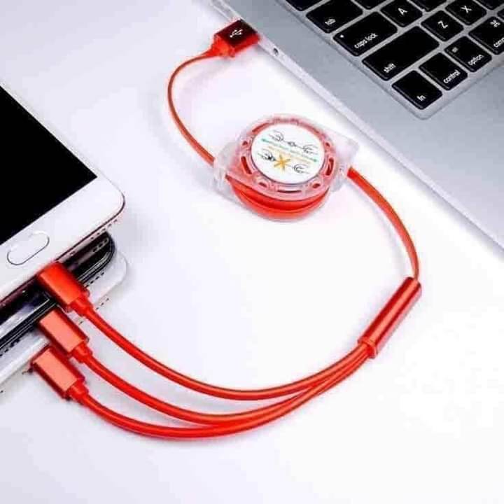 cáp xạc dây rút 3 đầu