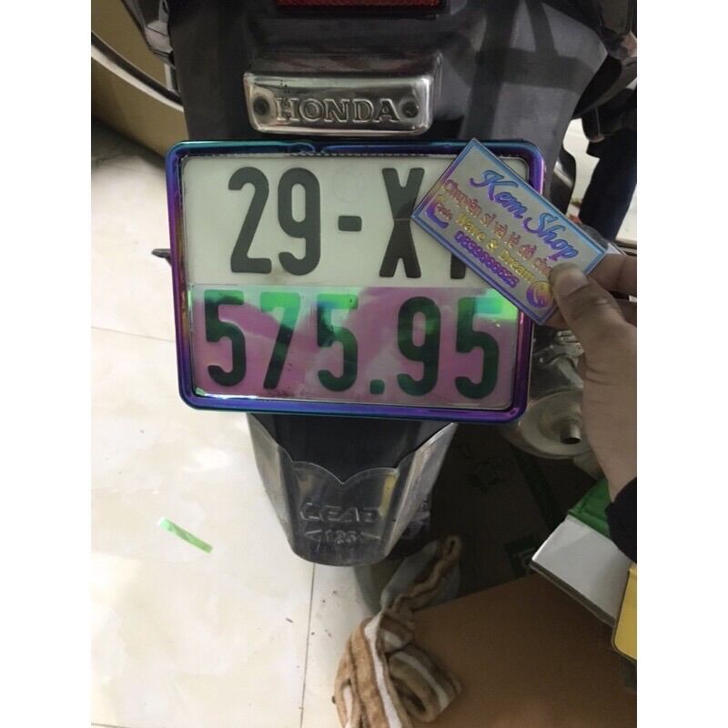 Decal Dán Biển Số 7 Màu Xe Máy Cực Chất