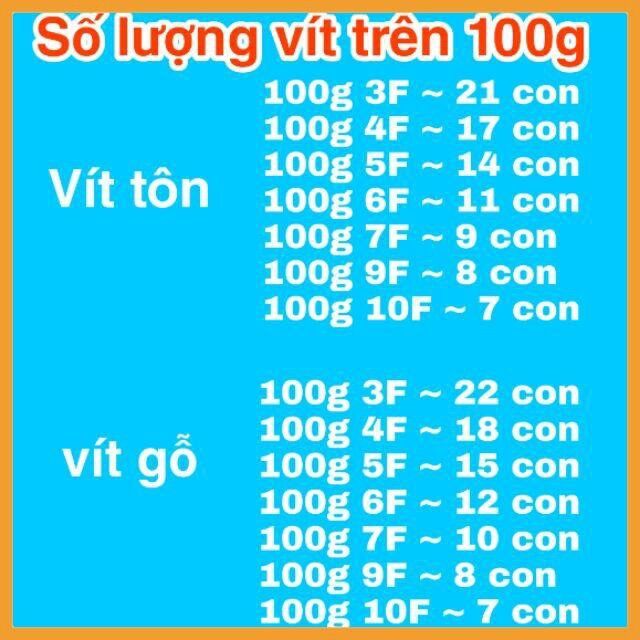 100gram vít bắn tôn đủ size- hàng loại 1
