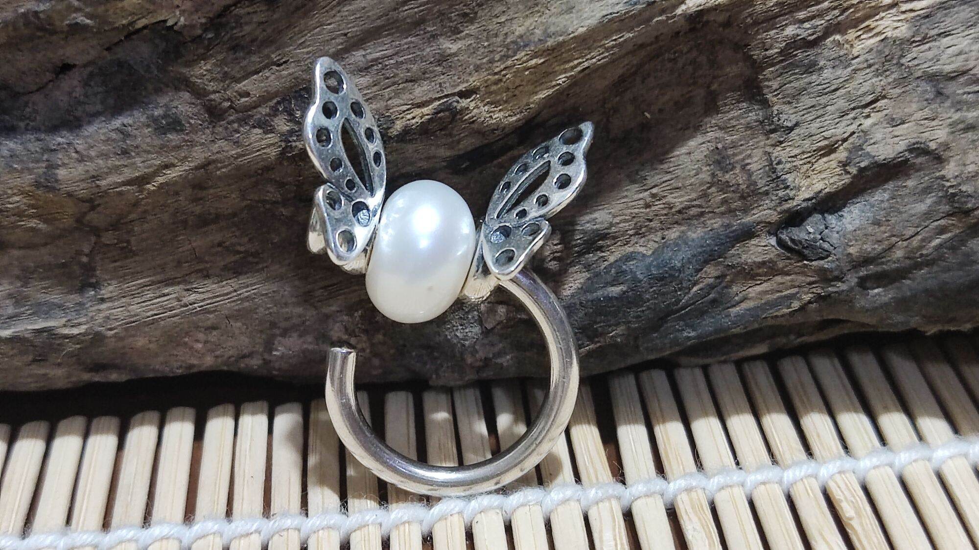 GauBee Charm bạc 925 nhẫn đinh trơn