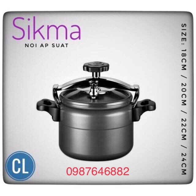 Nồi áp suất đa năng sikma 18cm-20cm-22cm-24cm siêu dày dặn