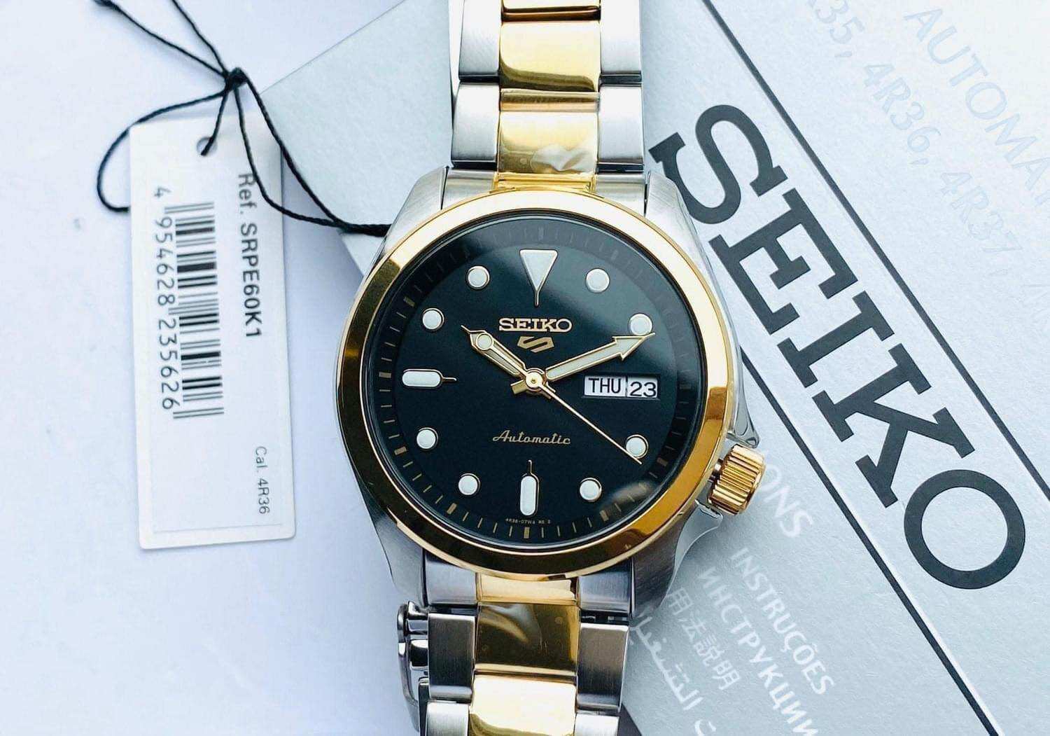 [Tặng Gói Bảo Hàng Vàng] ĐỒNG HỒ NAM CHÍNH HÃNG SEIKO Automatic SRPE60K1