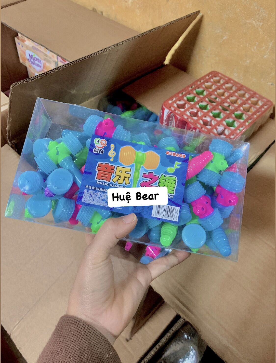 Hộp 30 kẹo C hình búa đồ chơi