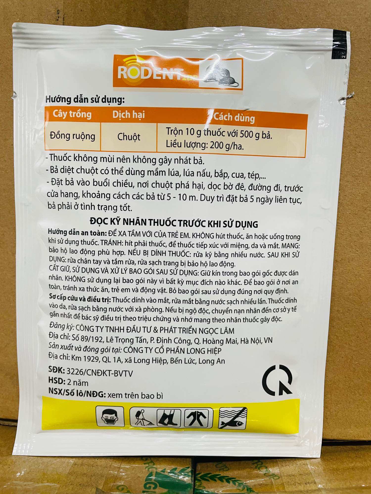 [HCM]Combo 5 gói Rodent 2DP 25g - Diệt chuột tận gốc