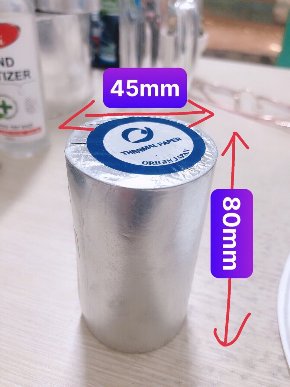 Combo 100 cuộn giấy in nhiệt, in bill Khổ 80mm Phi 45mm