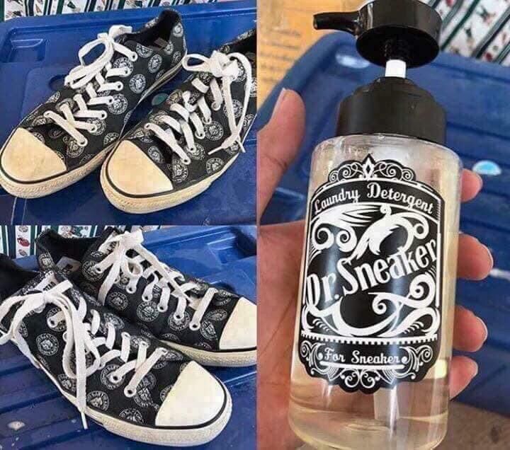 chai lau giày dr sneaker thái lan