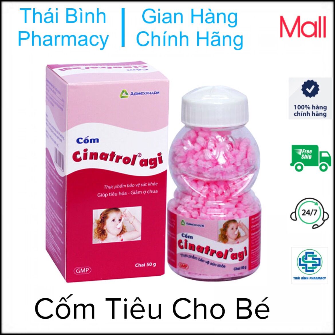 Cốm Cinatrol agi - chai 50g