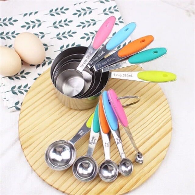 Bộ 10 cup thìa đong inox