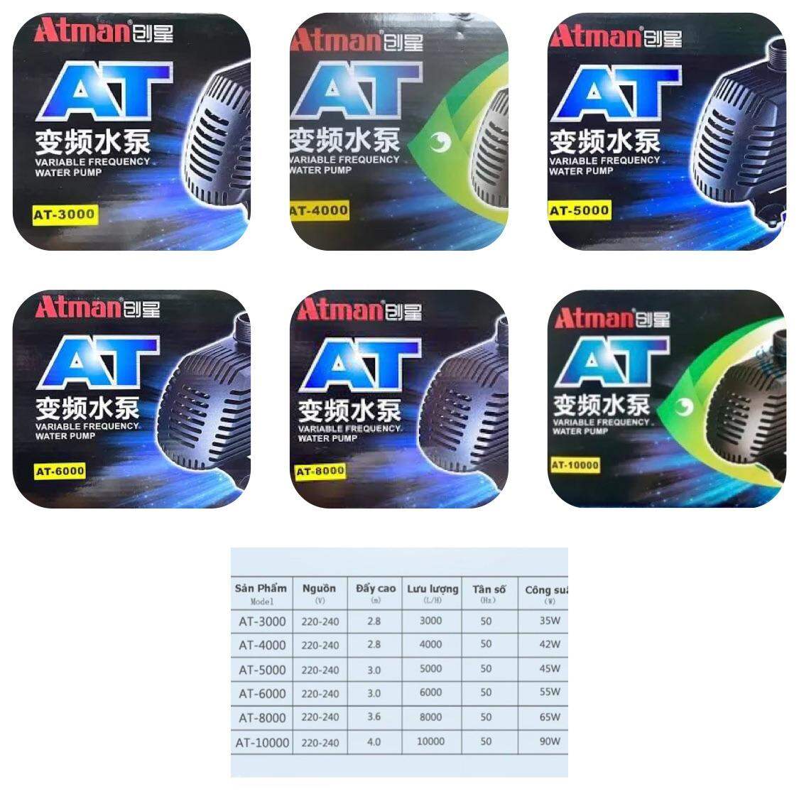 Máy bơm ATMAN AT-3000, 4000, 5000, 6000, 8000, 10000