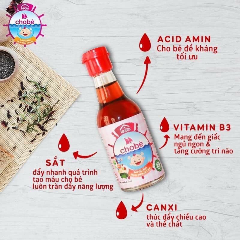 Nước mắm cho bé ăn dặm,nước mắm lê gia cho bé từ 6 tháng chai 60ml