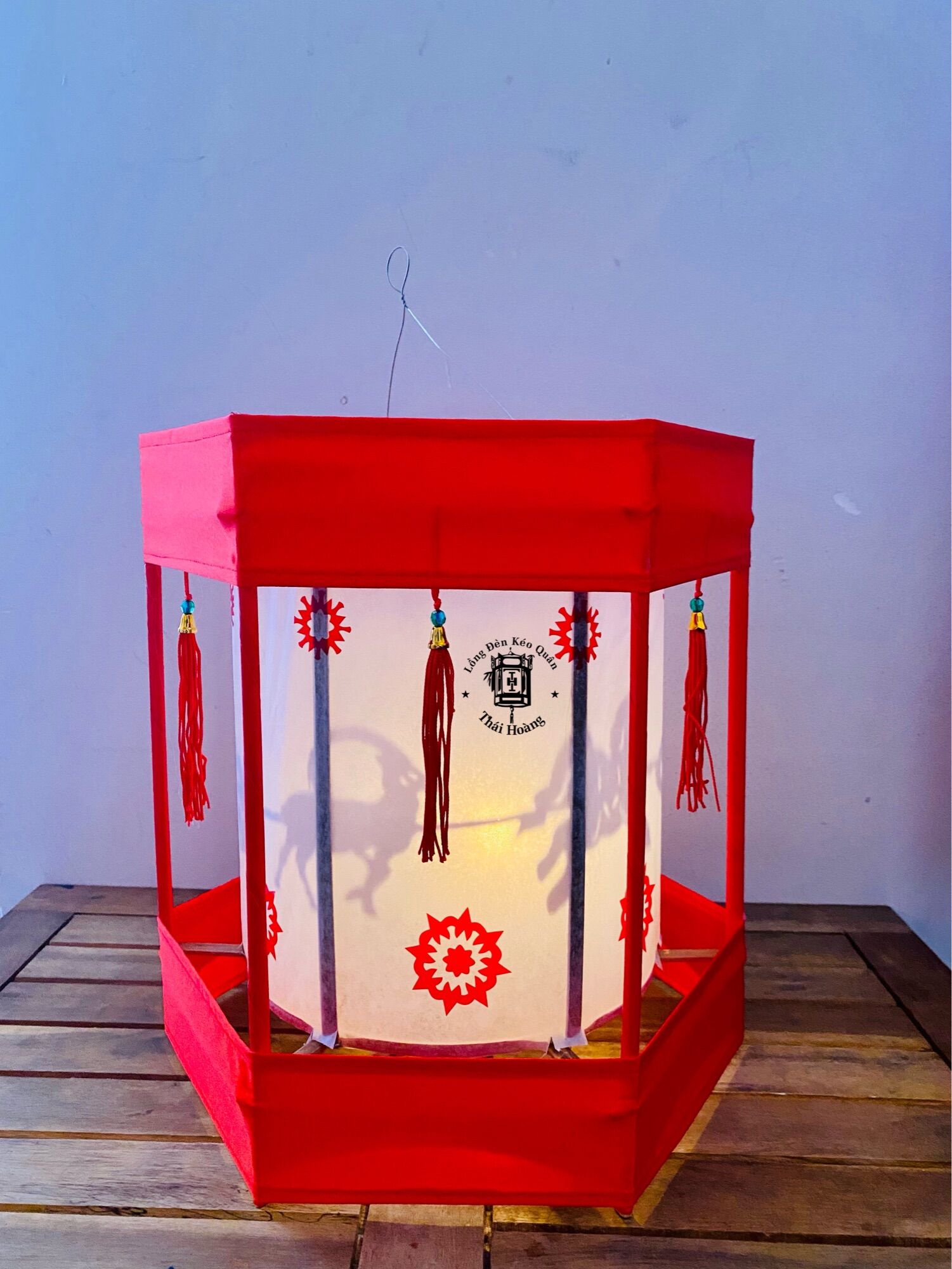 [HCM]Đèn kéo quân( dùng nến)chiều cao 30cm Tre vải và giấy gió