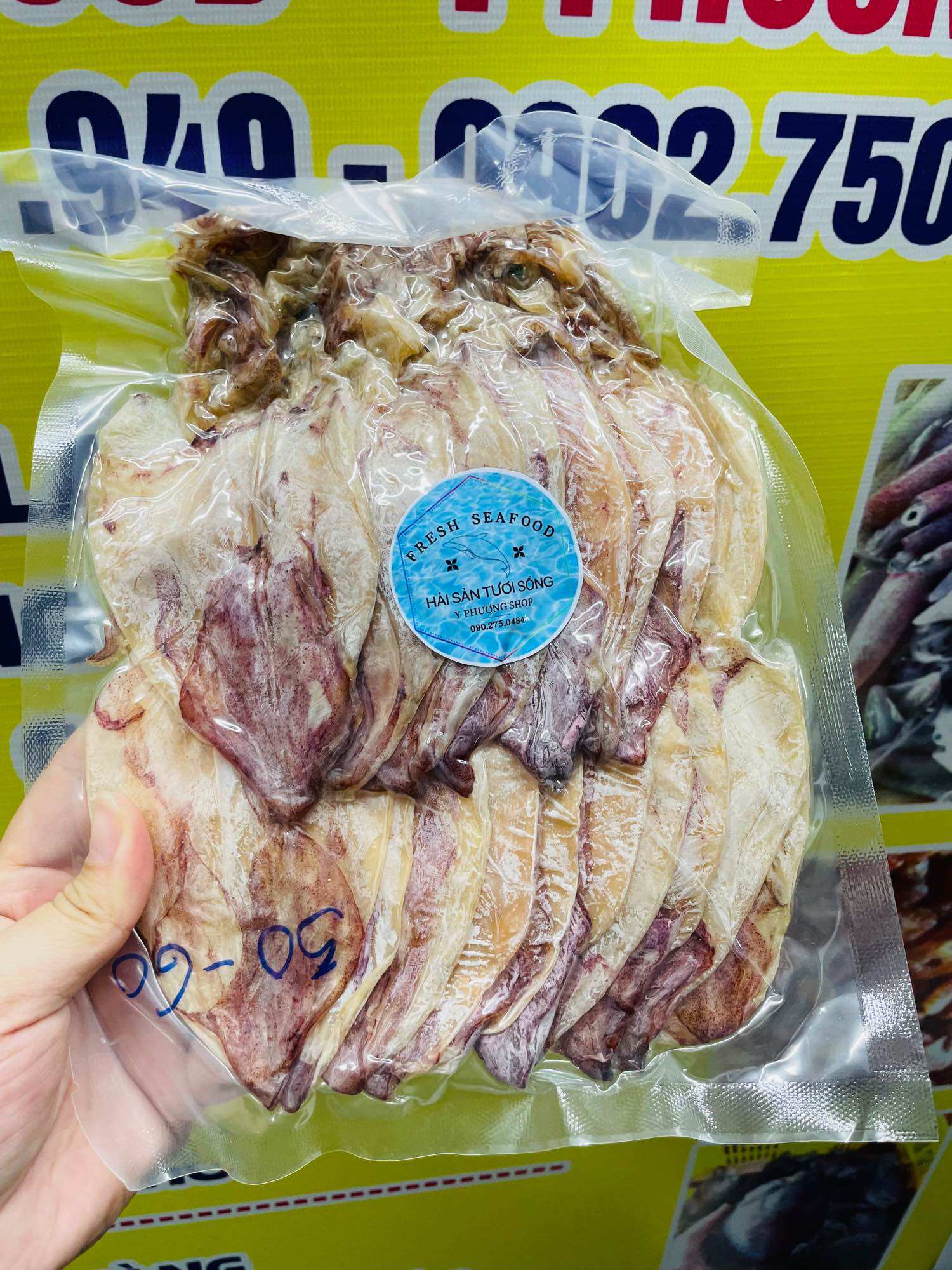 Khô mực ống, lá cà mau bịch 26-30con/500gram