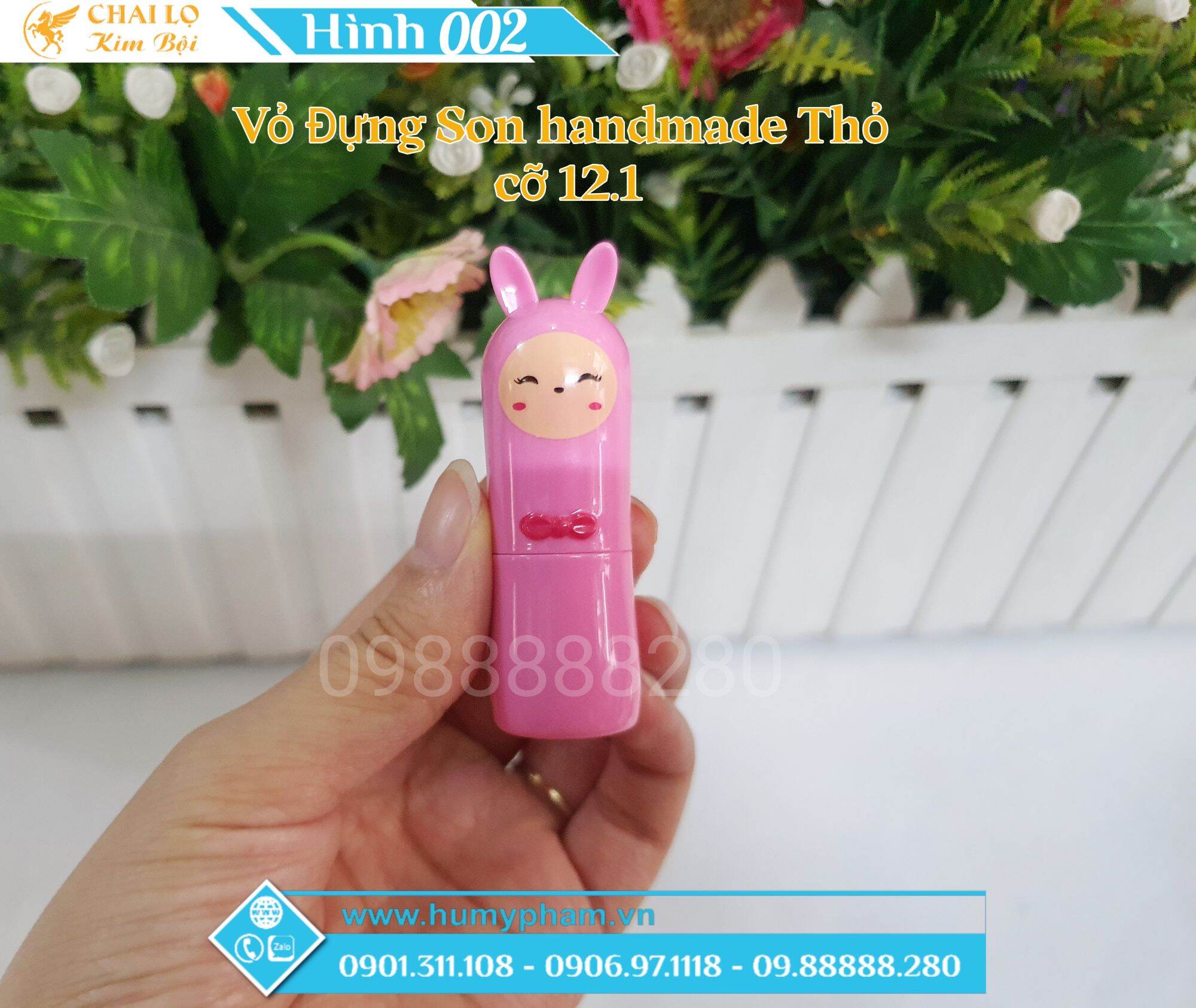 Vỏ Đựng Son Handmade Thỏ Xinh khuôn 12.1