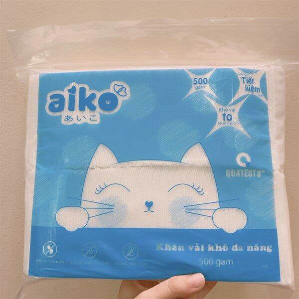 Khăn giấy 1kg - combo 2 bịch khăn khô đa năng aiko - vệ sinh cho bé - ảnh sản phẩm 1