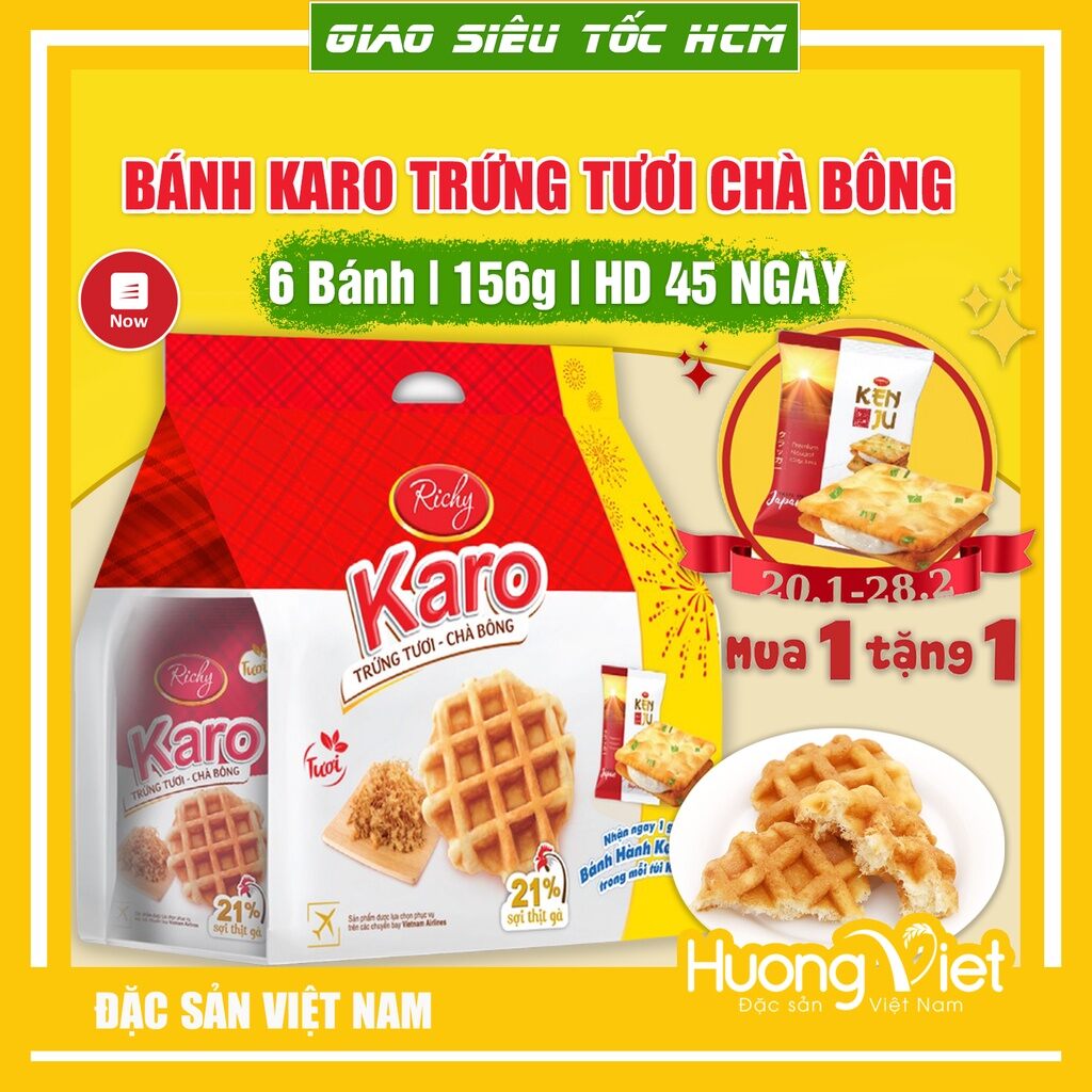 Bánh KarO chà bông trứng tươi 156g