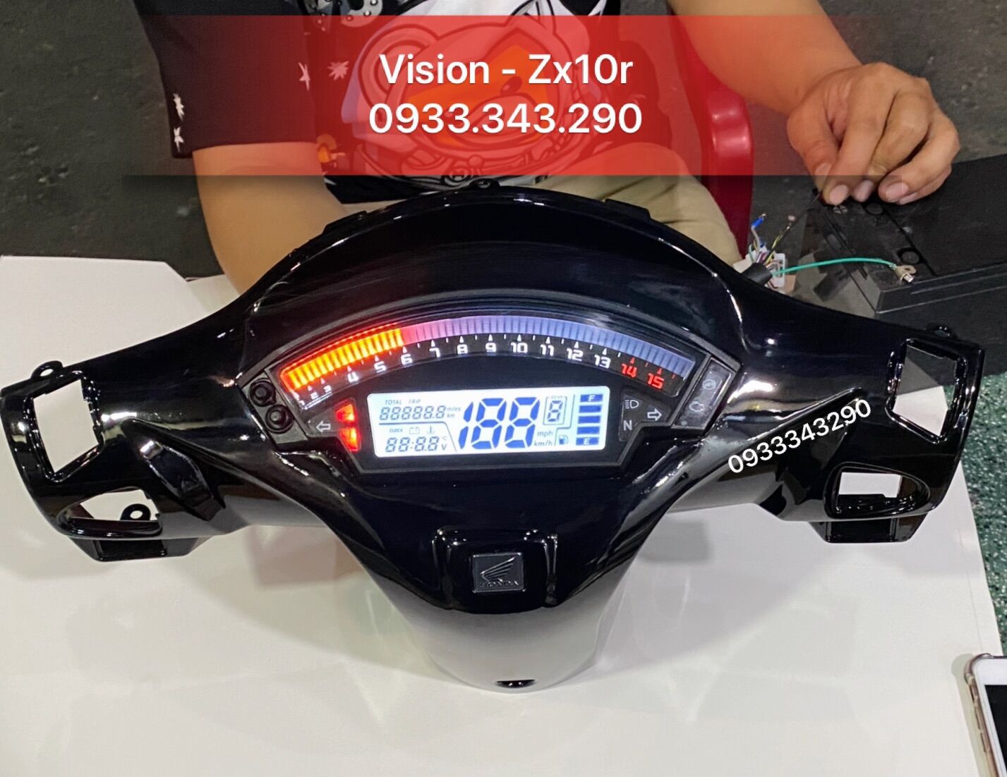 Trọn bộ bợ cổ vision - chế đồng hồ zx10r