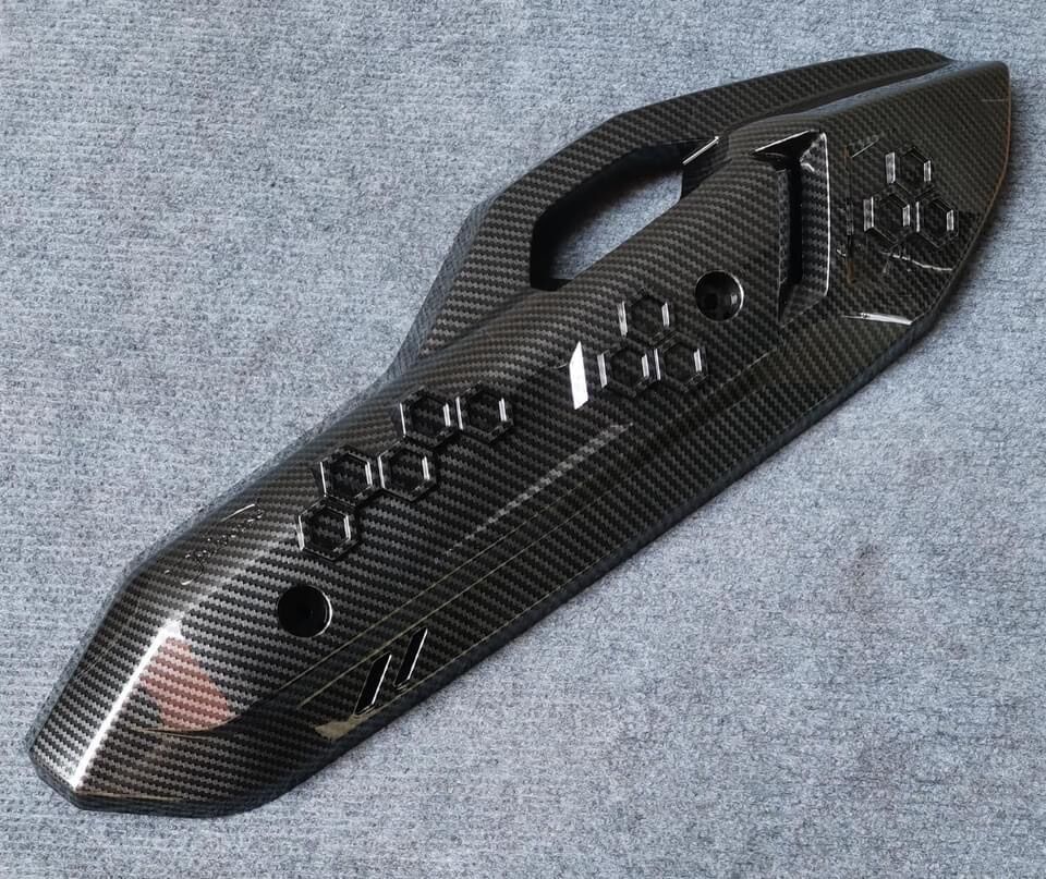 Ốp che pô xe airblade 125~160cc đời 2023 mới carbon & xi mạ crom “ế