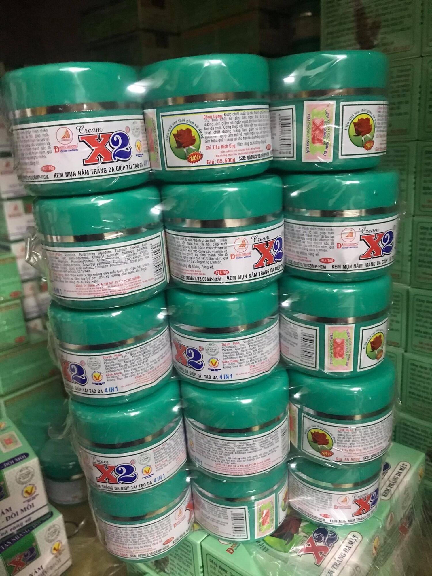 Kem X2 mụn, nám, tái tạo da( combo 2 hủ)