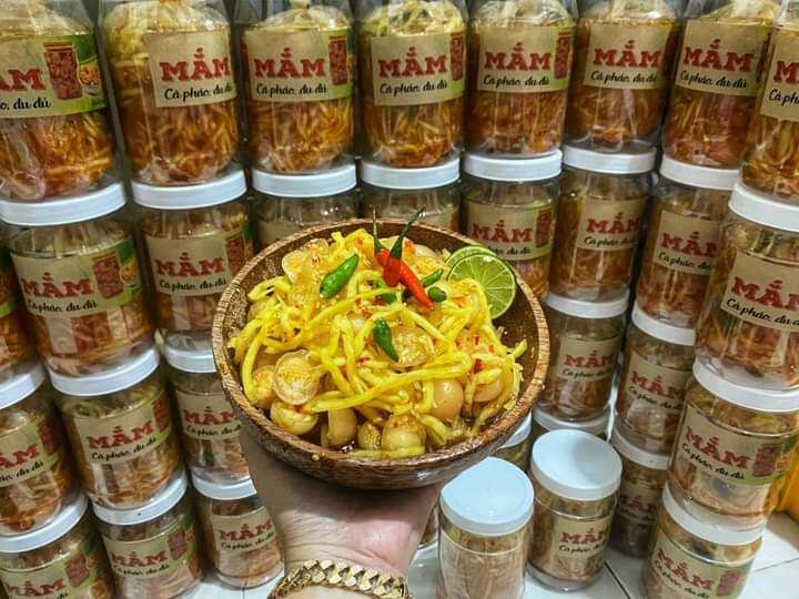 Mắm cà pháo đu đủ giòn ngon 800g đậm đặc